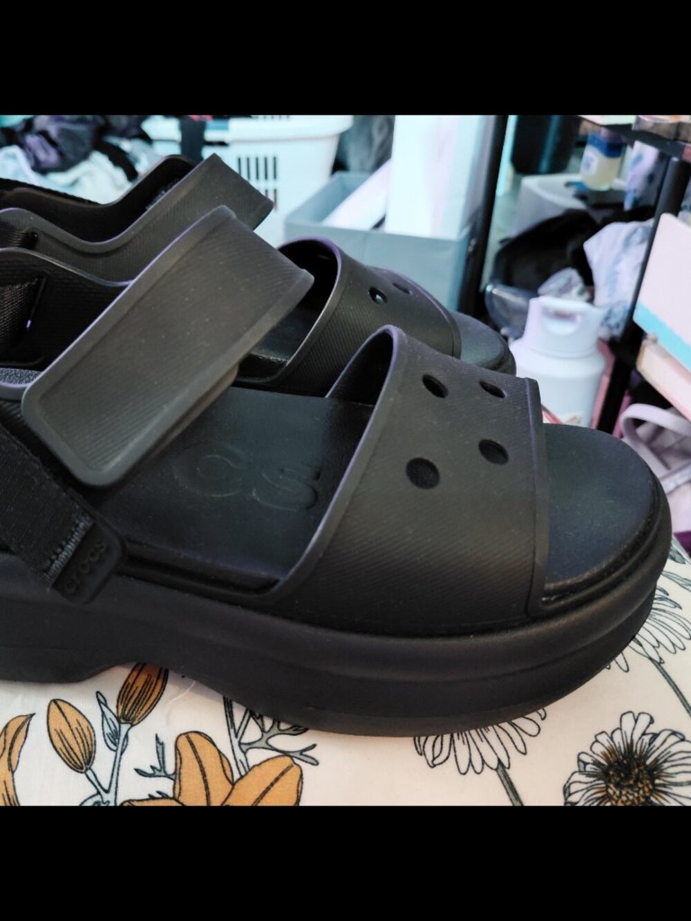 Platform crocs sandals